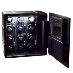 BROOKLYN REAL LEATHER BULLET PROOF GLASS WATCH WINDER SAFE