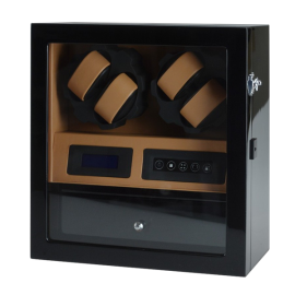 TIARA II PORSCHE BROWN 4 SLOT WATCH WINDER