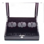 SUAR 6 SLOT WATCH WINDER IN BLACK FINISH